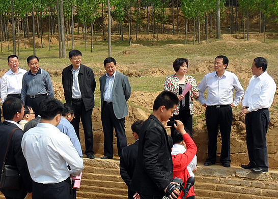 濟(jì)寧市委副書記張術(shù)平來汶上縣視察南旺分水龍王廟大遺址保護(hù)現(xiàn)場、村兩委換屆工作